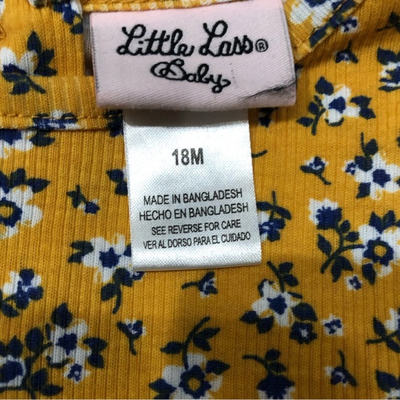 2 Long Sleeve Shirts. Floral print. 18 months. Cream/yellow/multi color. - Picture 7 of 7